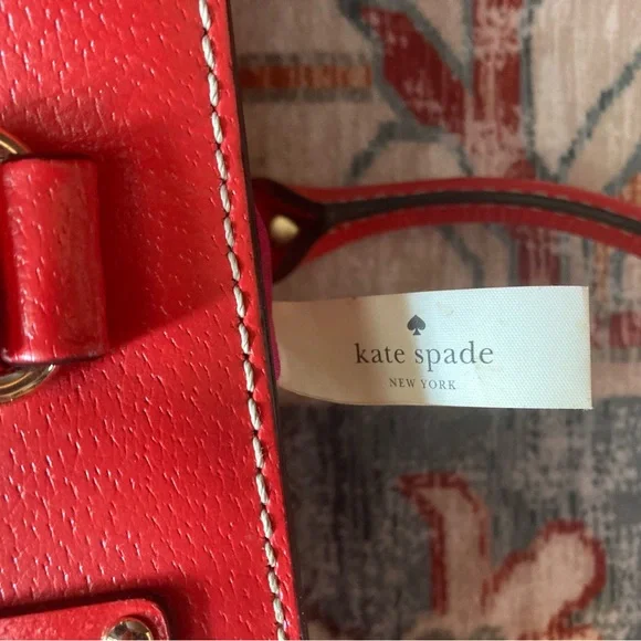 Kate Spade Red Satchel Crossbody with Structured Design - Picture 12 of 16